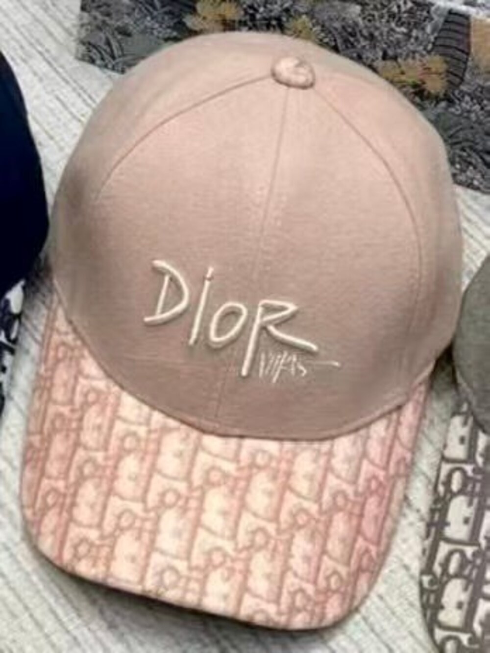 Dior Oblique Logo Cotton Baseball Cap - Picture 3 of 3